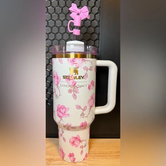 ✨🆕 Stanley x LoveShackFancy Ribbon Rosa Quencher 40 OZ Tumbler - Picture 2 of 15